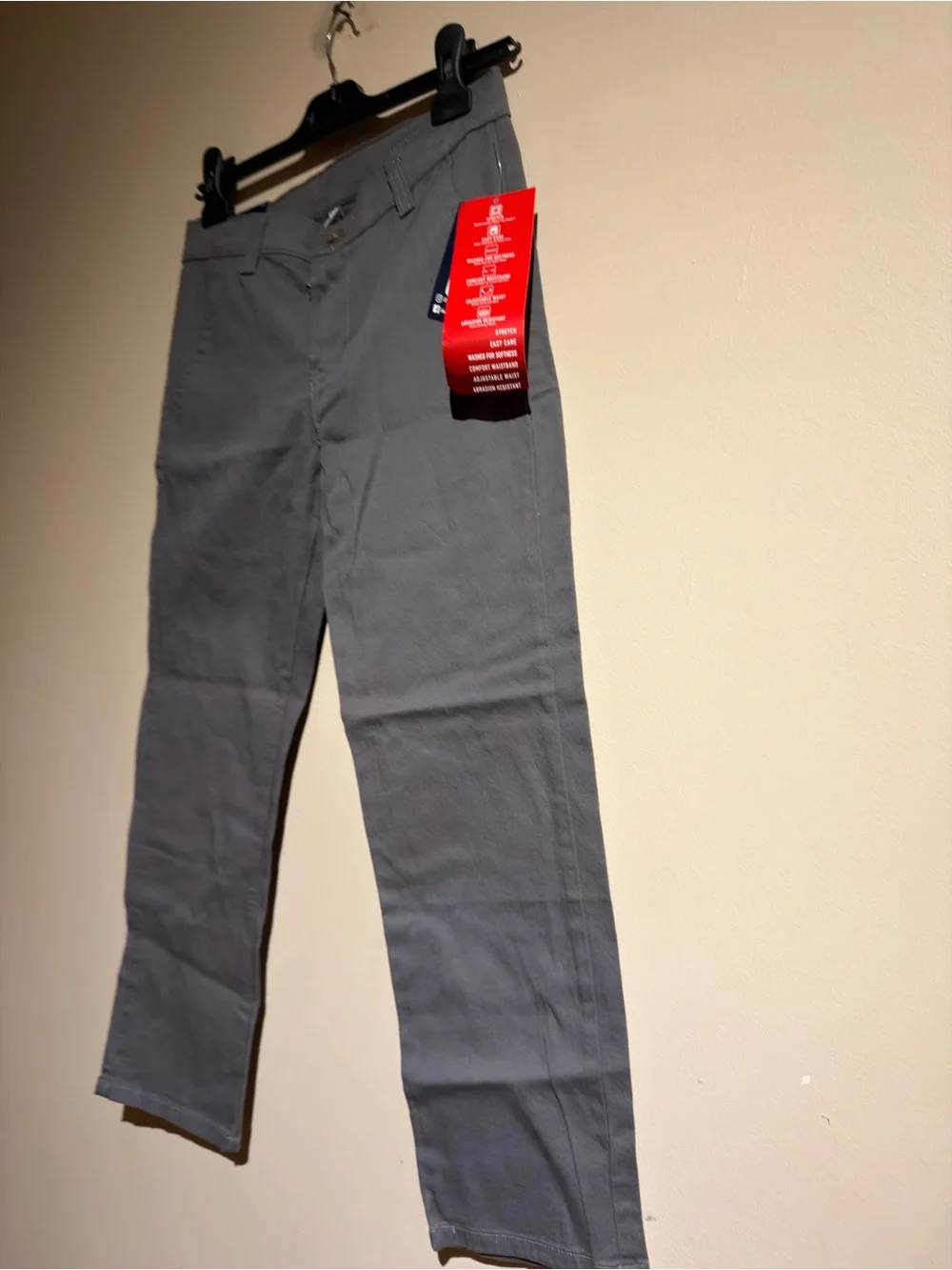 Chaps Men's Gray Straight-Leg Chinos